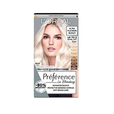 Image of L&#039;Oreal Paris Preference Hair Dye, Long Lasting, Luminous Permanent Colour, up to 9 Levels of Lift, Extreme Platinum
