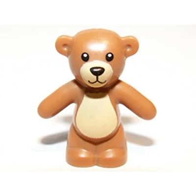 Image of LEGO: Minifig Light Brown Teddy Bear Boy/girl Friends Minifigure Toy Animal (Very Small)