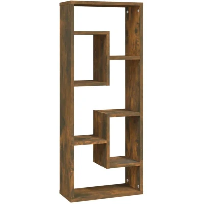 Image of vidaXL Wall Shelf Smoked Oak 36x16x90 cm Engineered Wood