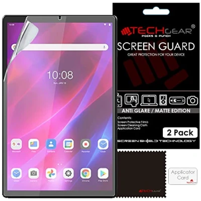 Image of TECHGEAR [Pack of 2 Anti Glare/Matte Screen Protectors for Lenovo Tab K10 / M10 Plus 2nd Gen 2020 (10.3&quot;) TB X606 X6C6 Matte Protector Covers + Cleaning Cloth &amp; Applicator