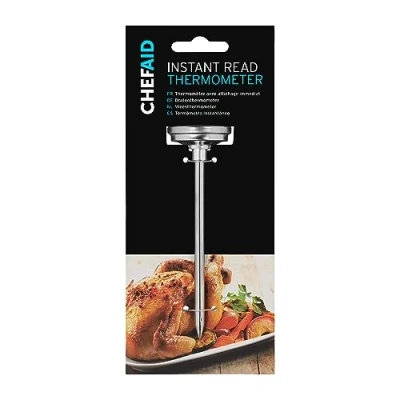 Image of Chef Aid Instant meat Thermometer with easy to read dial, Classic style Probe ensure cooked required level a operating range of 0 100 degrees Celsius