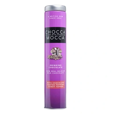 Image of Chocca Mocca Hot Chocolate Drink With Coated Popping Candy Topper, 100% Real Belgian Milk Drinking 140g, Quality Smooth Chocolate, Warming Treat, Great Gift