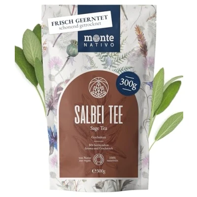 Image of Sage Tea Monte Nativo (300 g) 100% pure and natural salvia herb with no additives leaves as herbal or a gift Aromatic Fruit Hot Ice