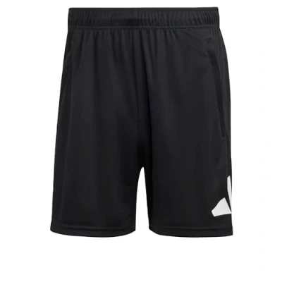 Image of adidas Men&#039;s Train Essentials Logo Training Shorts, Black/White, XXL 7 inch