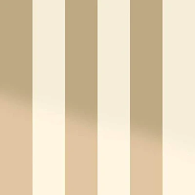 Image of Bold Stripe Cream Gold Metallic Shimmer Wallpaper Feature YoL Exclusives