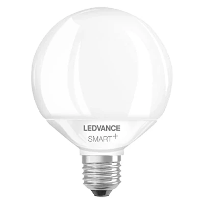 Image of Ledvance Smart LED lamp with WiFi Technology, E27, Dimmable, Light Colour Changeable (2700 6500K), Globe Shape, Matt, Controllable Alexa, Google &amp; App, 1 Pack
