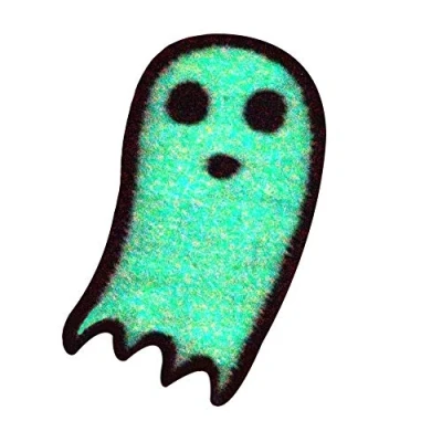 Image of Glow in Dark Mini Ghost Embroidered Badge Iron On Sew Patch