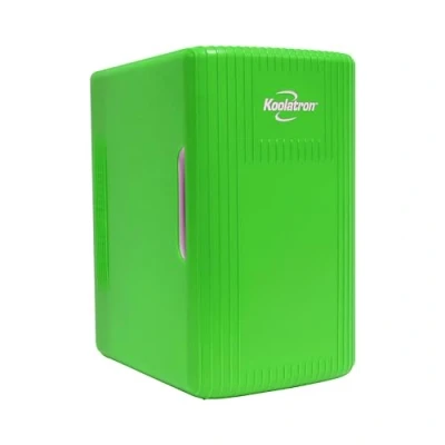 Image of Koolatron Retro Mini Fridge For Bedrooms 6L Small 8 Can Table Top 12v Portable Cooler Warmer Refrigerator Quiet Fridges Skincare Food Drinks Kids Home Car &amp; Travel Green