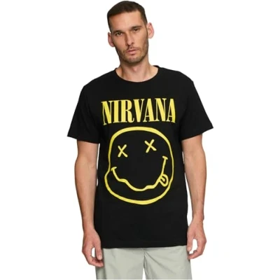 Image of Merchcode Nirvana Lithium TEE Print Tshirt, Men&#039;s, Size: 5XL, Black
