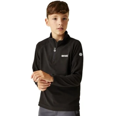 Image of Regatta Loco Half Zip Fleece Black 7 8yrs