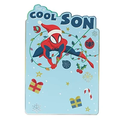 Image of Disney Marvel Spider Man Cool Son Christmas Greeting Card Special Xmas