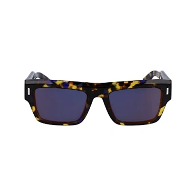 Image of Calvin Klein Unisex Sunglasses, Size: 22, Havana blue