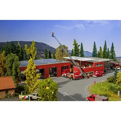 Image of Faller FA 130160 Modern Fire Station HO Scale Building Kit, specified, one Size