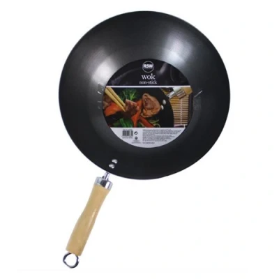 Image of Non Stick Wok With Wooden Handle 28cm