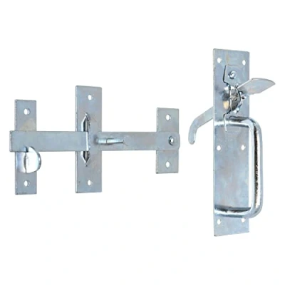 Image of Suffolk Latch, Steel, Bright Zinc Plated, Garden Gate, Wooden Heavy Duty