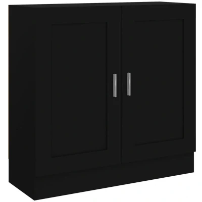 Image of vidaXL Book Cabinet Black 82.5x30.5x80 cm Engineered Wood