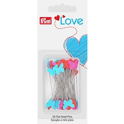 Image of Prym Flat Head Pins, Stainless Steel, Multicolor