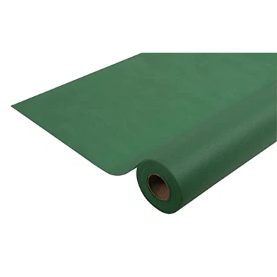 Image of Disposable spun bound nonwoven tablecloth Roll 50 M long X 1.20 wide Tear proof, water repellent and wipe able fabric Fir green