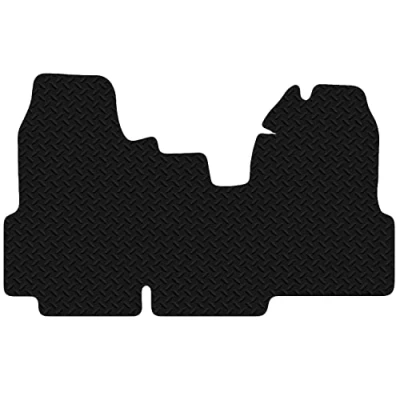 Image of Carsio Van Mats For Ford Transit 2006 2010 Tailored Fit Rubber Floor Mat Set Complete Accessory Black Custom Fitted Anti Slip Backing, Heavy Duty &amp; Waterproof