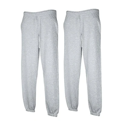 Image of Fruit of the Loom Men&#039;s sports trousers, 2 x Grey Elastic + 1 Hl Purchase Notepad, 3XL