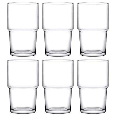 Image of Queensway Home &amp; Dining Hill Range 440ml Stackable Tumbler Glassware Cocktail Set of 6/12 (6)