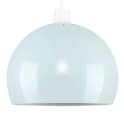 Image of MiniSun Mini Retro Gloss Pale Blue Arco Style Dome Ceiling Pendant Light Shade