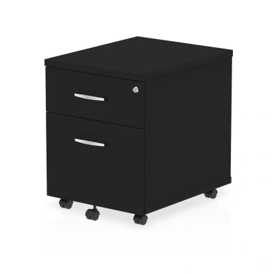 Image of Impulse 2 Drawer Mobile Pedestal Black