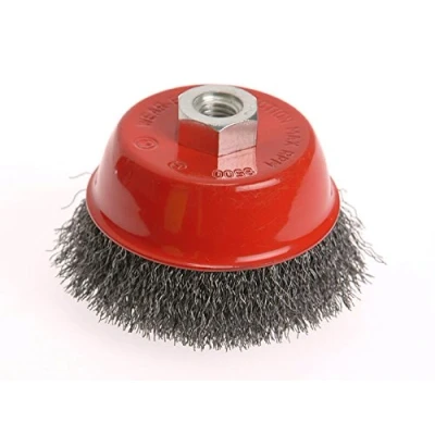 Image of Faithfull Wire Cup Brush 100mm M14x2, 0.30mm Stainless Steel