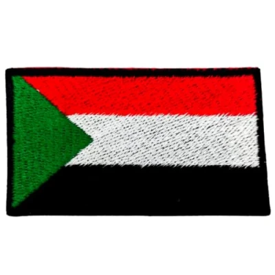 Image of Sudan National Country Flag Iron Sew on Embroidered Patch