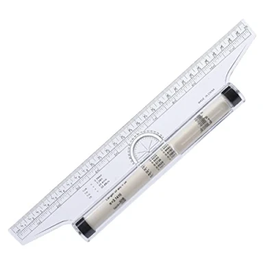 Image of LIUJUNH Measuring Rolling Ruler 30cm Parallel Multi Purpose Scale Draw Universal Foot Angle Rulers Tool for Architects Engineers Student Artists