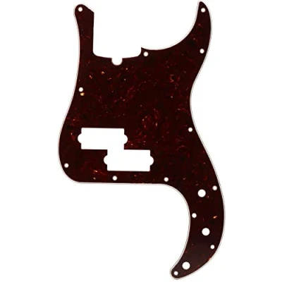Image of Fender 099 2175 000 4 Ply Tortoise Shell 13 Hole Mount Precision Bass Pickguard (with Truss Rod Notch)