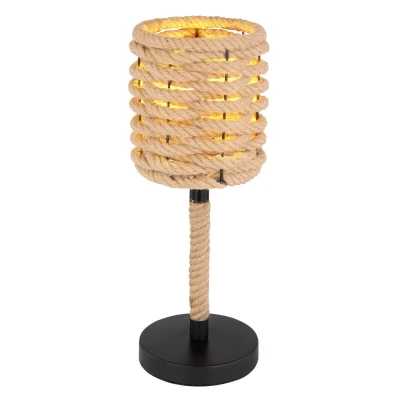 Image of Halia Bedside Table Lamp Matt Black 1x E27
