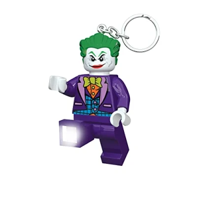 Image of LEGO DC Superheroes The Joker Keychain LED Flashlight for Fans Novelty Toy Kids 76mm Figure (KE30AH) 2 CR2025 Batteries Included