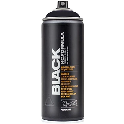 Image of Montana Black Pocket Can Spray Pain, 150 ml, Assorted Colours, black, BLK9001