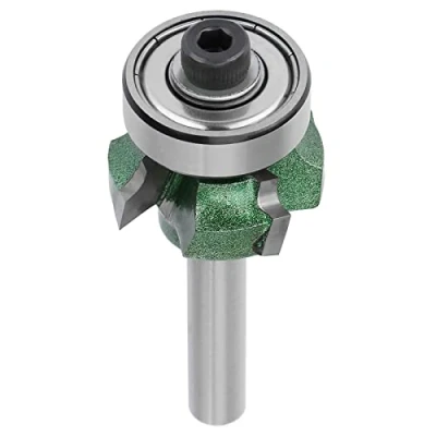 Image of FTVOGUE Edge Trimmer Router Bit R1/R2/R3 Woodworking Milling Cutter 4 Teeth Trimming for Engraving Machine(1/4 * R2)