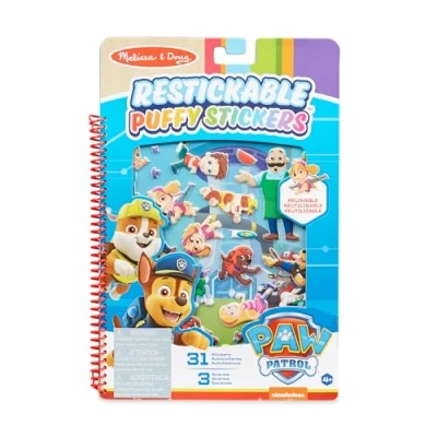 Image of Melissa &amp; Doug PAW Patrol Reusable Puffy Stickers Adventure Bay Activity Pad Sticker Book 3+ Gift for Boy or Girl