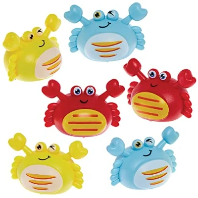 Image of Baker Ross FX827 Crab Pull Back Racers Pack of 6, Racing Toys for Kids Party Bags