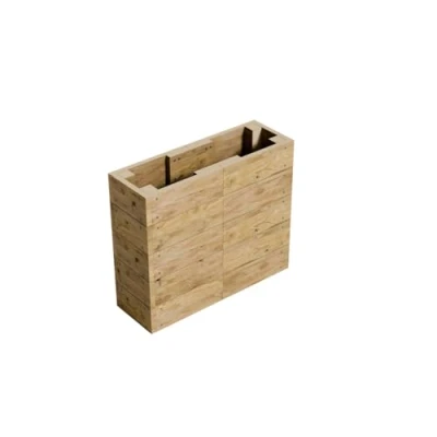 Image of Gro Garden Products Wooden Raised Bed 30cm L x 90cm W 76cm H Large Planters for Vegetables, Herbs, or Flowers Trough Planter Box with FSC Tanalised Timber