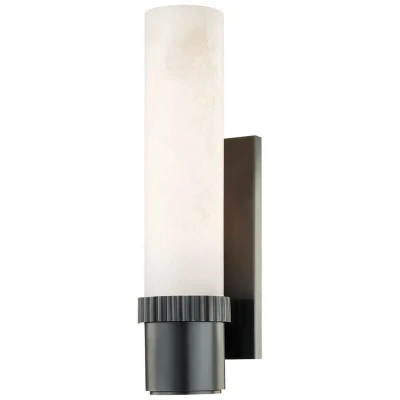 Image of Argon 1 Light Wall Sconce Old Bronze, Alabaster