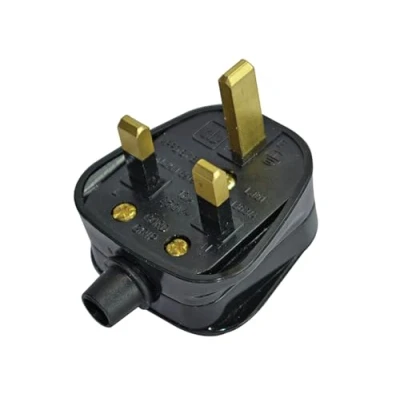 Image of Faithfull FPPPLUG13R Black Plastic Plug 230V 13A