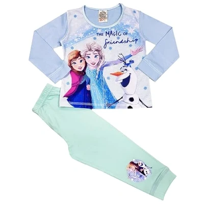 Image of Disney Frozen Girls Pyjamas Elsa Anna Olaf Nightwear (Frozen Friendship, 18 24 Months)