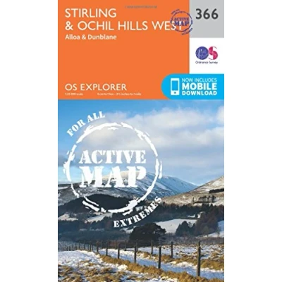 Image of Explorer Active 366 Stirling &amp; Ochil Hills West Map With Digital Version