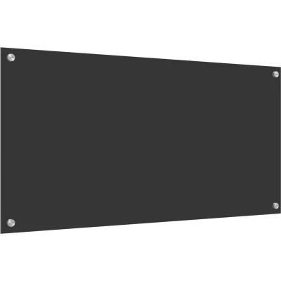 Image of vidaXL Dark Grey Kitchen Backsplash 100x50x0.6 cm Tempered Glass