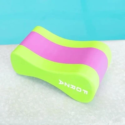 Image of FORZA Swimming Pull Buoys Durable and Lightweight EVA Foam for Upper Body Swim Training Skill Levels (Green &amp; Pink, Pack of 1)