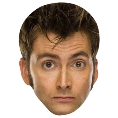 Image of FoxyPrinting David Tennant Celebrity Cardboard Party Face Mask Fancy Dress