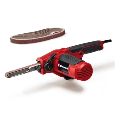 Image of Einhell 500W Electric Mini Belt Sander Finger with Speed Control (Max 1,700m/min), 13mm Grinding Arm Accesses Small Spaces TC BF 500 E Detail Power File 6 x Abrasive Belts