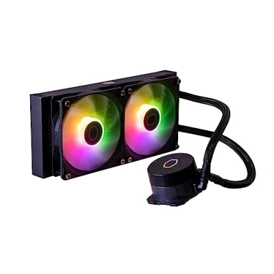 Image of Cooler Master MasterLiquid 240L Core ARGB CPU Liquid Dual Chamber Gen S Pump, Superior Radiator and 120 mm Fans, LGA 1700 AM5 Brackets Black