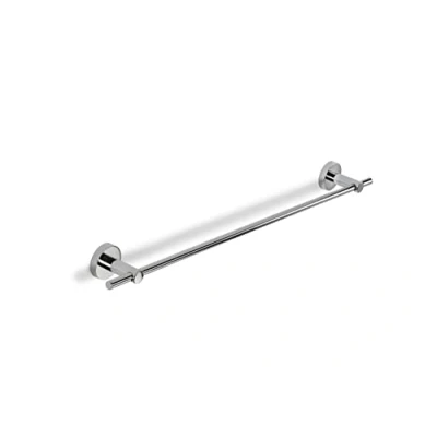 Image of Croydex Flexi Fix Romsey Towel Rail with Zinc Alloy Construction, Chrome, Silver