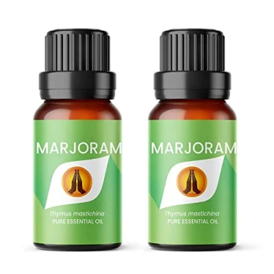 Image of Aroma Energy Marjoram Essential Oil 20ml (2 x 10ml Bottles) 100% Pure &amp; Natural