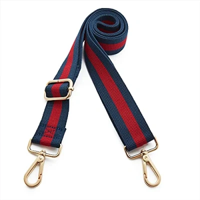Image of Kolti Purse Strap Replacement Crossbody Handbag Stripe Wide Adjustable, Gold Buckle 27, Large